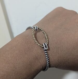 Retired James Avery 925 Sterling and Bronze Changeable Charm Bracelet